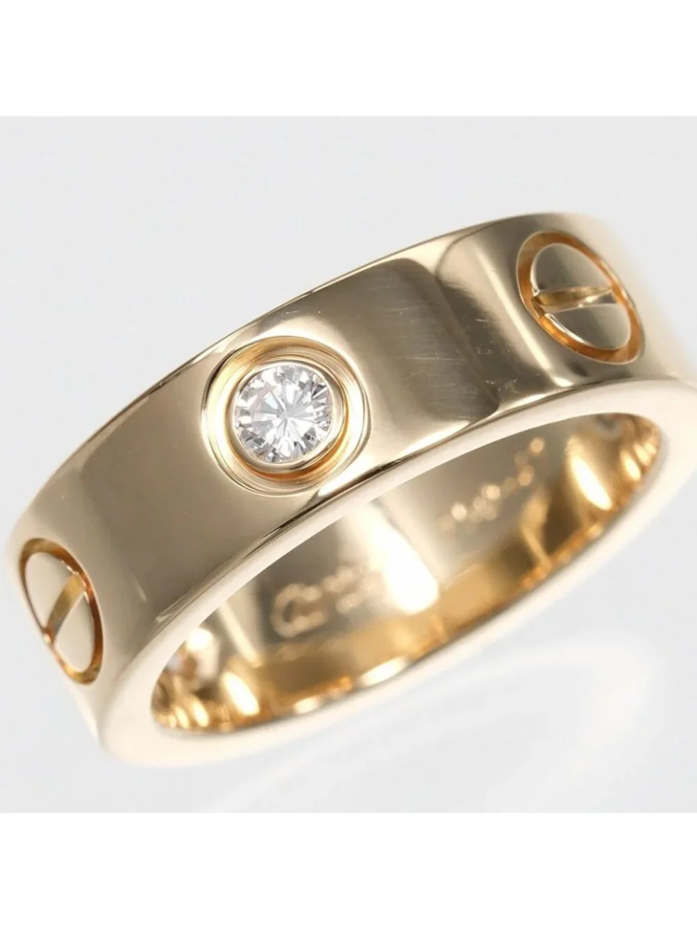Cartier Love Classic Model 18k Yellow Gold Diamond Ring
